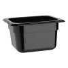 Vogue Polycarbonate 1/6 Gastronorm Container 100mm Black (U470)