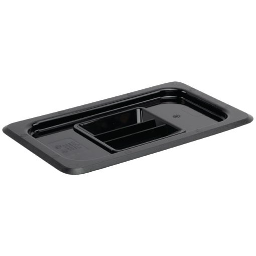 Vogue Polycarbonate 1/4 Gastronorm Lid Black (U477)