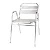 Bolero Aluminium Stacking Chairs Arched Arms (Pack of 4) (U501)