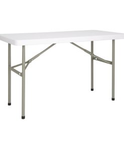 Bolero PE Rectangular Folding Table White 4ft (Single) (U543)
