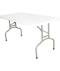 Bolero PE Rectangular Folding Table White 5ft (Single) (U544)