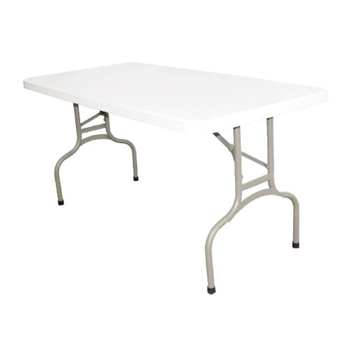 Bolero PE Rectangular Folding Table White 5ft (Single) (U544)