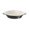 Vogue Black Cast Iron Round Gratin Dish 750ml (U562)