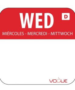 Dissolvable Food Rotation Labels Wednesday (Pack of 1000) (U779)