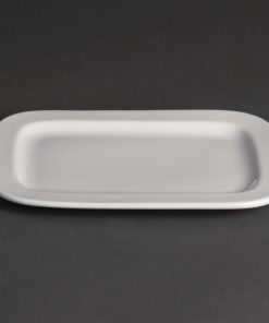 Olympia Whiteware Rounded Rectangular Plates 230mm (Pack of 12) (U805)