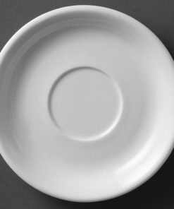 Olympia Whiteware Cappuccino Saucers 180mm (Pack of 12) (U828)