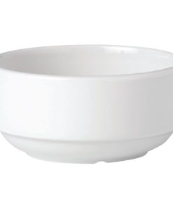 Steelite Simplicity White Stacking Soup Cups 285ml (Pack of 36) (V0018)
