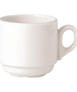 Steelite Simplicity White Atlanta Stacking Cups 212ml (Pack of 36) (V0040)