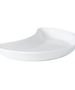 Steelite Simplicity White Crescent Salad Plates 202mm (Pack of 12) (V0082)