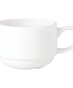 Steelite Simplicity White Stacking Espresso Cups 100ml (Pack of 12) (V7658)