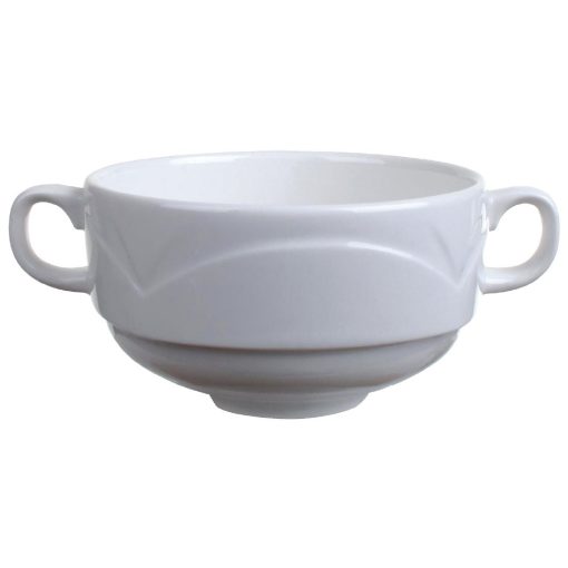 Steelite Bianco Handled Soup Cups 284ml (Pack of 36) (V8230)