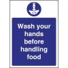 Vogue Wash hands Before Handling Food Sign (W110)