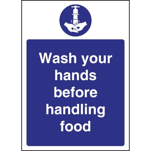 Vogue Wash hands Before Handling Food Sign (W110)