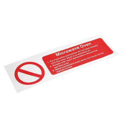 Vogue Microwave Oven Safety Sign (W231)