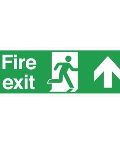 Fire Exit Sign Arrow Up (W301)