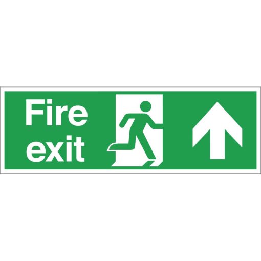 Fire Exit Sign Arrow Up (W301)