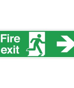 Fire Exit Sign Arrow Right (W302)