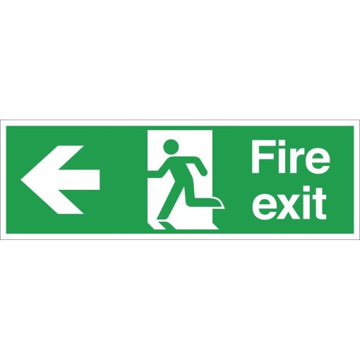 Fire Exit Sign Arrow Left (W303)