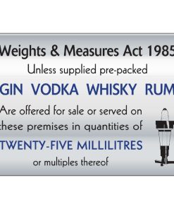 25ml Weights & Measures Act Sign (W317)
