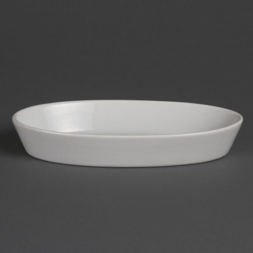 Olympia Whiteware Oval Sole Dishes 195x 110mm (Pack of 6) (W418)