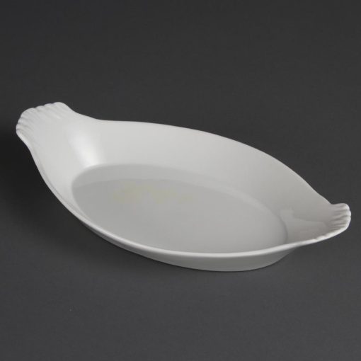 Olympia Whiteware Oval Eared Dishes 320x 177mm (Pack of 6) (W423)