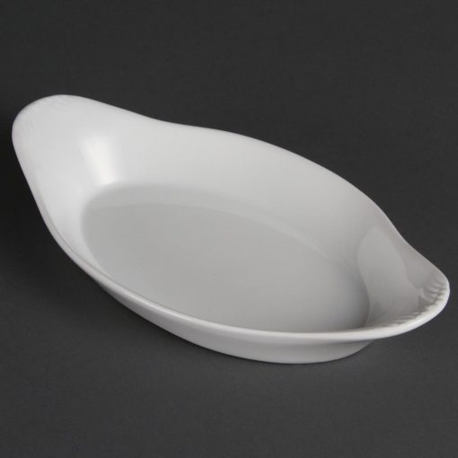 Olympia Whiteware Oval Eared Dishes 229x 127mm (Pack of 6) (W427)