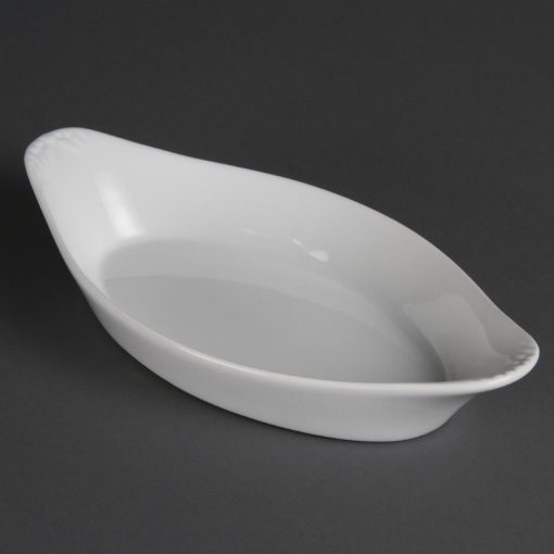 Olympia Whiteware Oval Eared Dishes 262mm (Pack of 6) (W440)