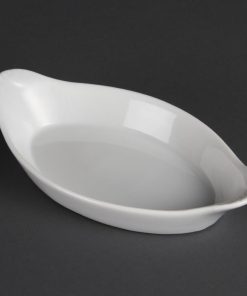 Olympia Whiteware Oval Eared Dishes 204mm (Pack of 6) (W441)