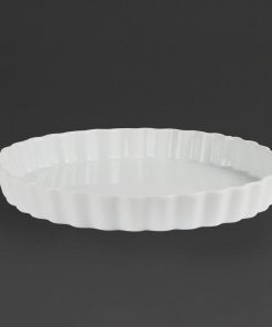 Olympia Whiteware Flan Dishes 265mm (Pack of 6) (W449)