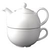 Churchill Plain Whiteware Teapots 370ml (Pack of 4) (W905)