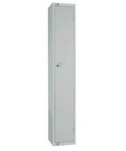 Elite Single Door Coin Return Locker with Sloping Top Grey (W929-CNS)