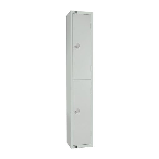 Elite Double Door Coin Return Locker with Sloping Top Grey (W930-CNS)