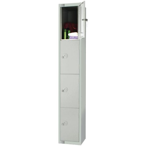 Elite Four Door Electronic Combination Locker with Sloping Top Grey (W932-ELS)