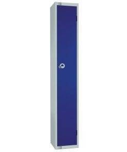 Elite Single Door Coin Return Locker with Sloping Top Blue (W944-CNS)