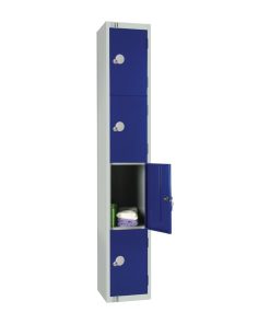 Elite Four Door Manual Combination Locker Locker Blue with Sloping Top (W947-CLS)