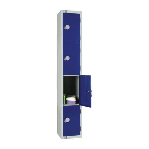 Elite Four Door Manual Combination Locker Locker Blue with Sloping Top (W947-CLS)