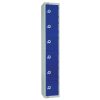 Elite Six Door Coin Return Locker with Sloping Top Blue (W948-CNS)