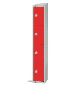 Elite Four Door Manual Combination Locker Locker Red with Sloping Top (W952-CLS)