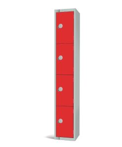 Elite Four Door Coin Return Locker Red (W952-CN)