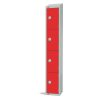 Elite Four Door Coin Return Locker with Sloping Top Red (W952-CNS)