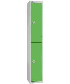 Elite Double Door Coin Return Locker with Sloping Top Graphite Green (W955-CNS)