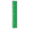 Elite Three Door Coin Return Locker with Sloping Top Green (W956-CNS)