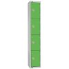Elite Four Door Manual Combination Locker Locker Green with Sloping Top (W957-CLS)