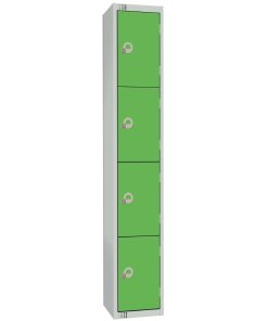 Elite Four Door Manual Combination Locker Locker Green with Sloping Top (W957-CLS)