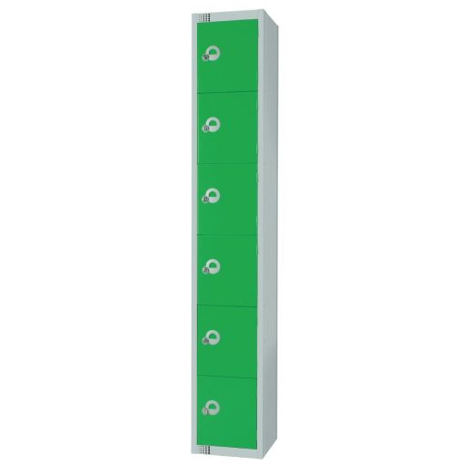 Elite Six Door Manual Combination Locker Locker Green (W958-CL)