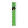Elite Six Door Manual Combination Locker Locker Green with Sloping Top (W958-CLS)