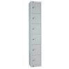 Elite Six Door Manual Combination Locker Locker Grey with Sloping Top (W963-CLS)