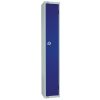Elite Single Door Coin Return Locker with Sloping Top Blue (W974-CNS)