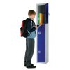Elite Three Door Coin Return Locker with Sloping Top Blue (W976-CNS)