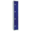 Elite Four Door Electronic Combination Locker with Sloping Top Blue (W977-ELS)